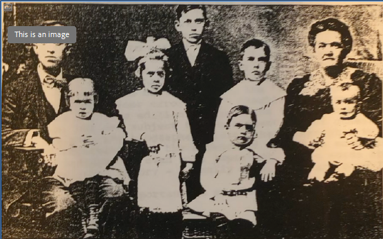 The American Meaneys 1911 Tom, Anne, Agnes, Charles, Paul, Tom, Anna and Bill